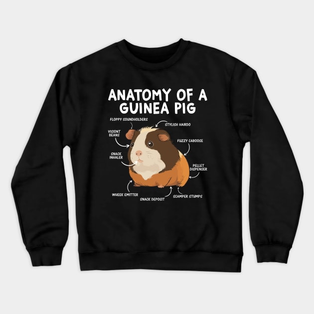 Anatomy Of A Furry Potato Guinea Pig Lover Crewneck Sweatshirt by Wakzs3Arts